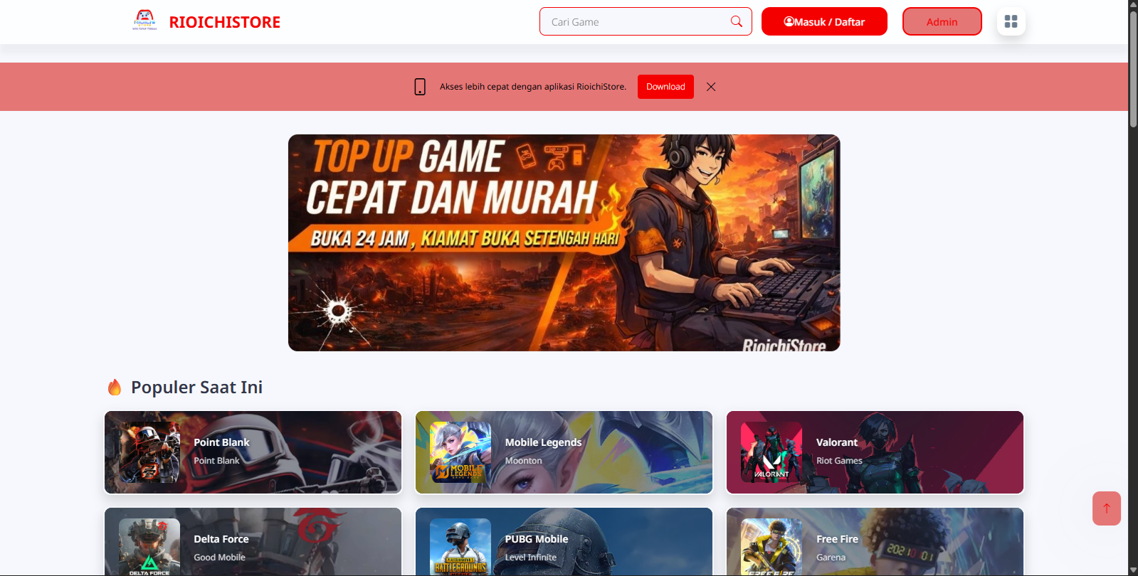 RioichiStore Web Top Up